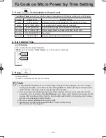 Preview for 15 page of Panasonic NN-ST64JW Operating Instruction And Cook Book