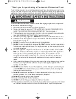 Preview for 4 page of Panasonic NN-ST651B Operating Instructions Manual