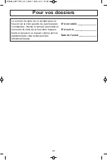 Preview for 64 page of Panasonic NN-ST661 Operating Instructions Manual