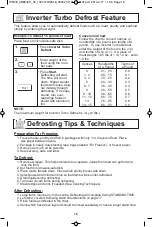 Preview for 18 page of Panasonic NN-ST762S Operating Instructions Manual