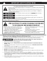 Preview for 4 page of Panasonic NN-SU63MS Owner'S Manual