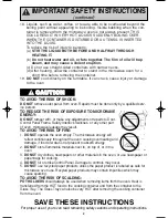 Preview for 4 page of Panasonic NN-T793 Operating Instructions Manual