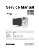 Panasonic NN-V629MB Service Manual preview