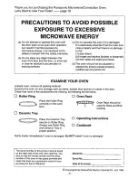 Preview for 2 page of Panasonic NN9804 - MICROWAVE CONV. OVEN Operating Instructions Manual