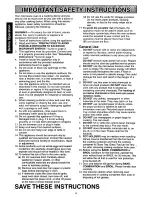 Preview for 4 page of Panasonic NNC988B - MICROWAVE Operating Instructions Manual