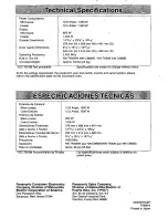 Preview for 44 page of Panasonic NNC988W - MICROWAVE CONV. OVEN Operating Instructions Manual