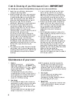 Preview for 6 page of Panasonic NNE273 Cookery Book & Operating Instructions