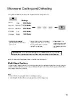 Preview for 17 page of Panasonic NNE273 Cookery Book & Operating Instructions