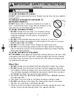 Preview for 5 page of Panasonic NNG354 - MICROWAVE -0.7 CUFT Operating Instructions Manual