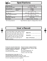 Preview for 29 page of Panasonic NNG354 - MICROWAVE -0.7 CUFT Operating Instructions Manual