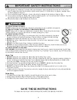 Preview for 4 page of Panasonic NNH264 - MICROWAVE - 2.0 C/OTR Operating Instructions Manual