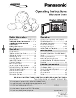 Panasonic NNH624 - MICROWAVE -1.2 CU.FT Operating Instructions Manual preview