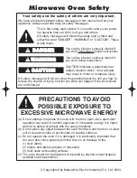 Preview for 2 page of Panasonic NNH624 - MICROWAVE -1.2 CU.FT Operating Instructions Manual