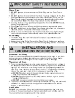 Preview for 5 page of Panasonic NNH624 - MICROWAVE -1.2 CU.FT Operating Instructions Manual