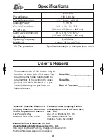 Preview for 29 page of Panasonic NNH624 - MICROWAVE -1.2 CU.FT Operating Instructions Manual