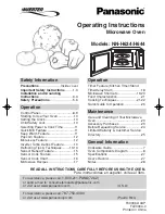 Preview for 1 page of Panasonic NNH634 - MICROWAVE OVEN - 1.2 CU.FT Operating Instructions Manual