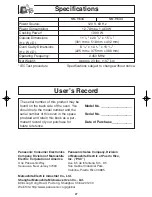 Preview for 29 page of Panasonic NNH634 - MICROWAVE OVEN - 1.2 CU.FT Operating Instructions Manual