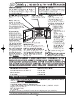 Preview for 55 page of Panasonic NNH634 - MICROWAVE OVEN - 1.2 CU.FT Operating Instructions Manual