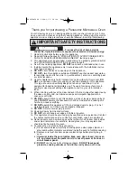 Preview for 4 page of Panasonic NNH664 - MICROWAVE -1.2 CU.FT Operating Instructions Manual