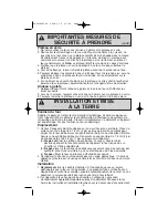 Preview for 36 page of Panasonic NNH664 - MICROWAVE -1.2 CU.FT Operating Instructions Manual