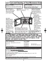 Preview for 26 page of Panasonic NNH724 - MICROWAVE -1.6 CU.FT Operating Instructions Manual