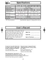 Preview for 30 page of Panasonic NNH724 - MICROWAVE -1.6 CU.FT Operating Instructions Manual