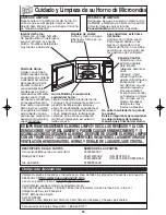 Preview for 56 page of Panasonic NNH724 - MICROWAVE -1.6 CU.FT Operating Instructions Manual