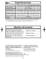 Preview for 60 page of Panasonic NNH724 - MICROWAVE -1.6 CU.FT Operating Instructions Manual