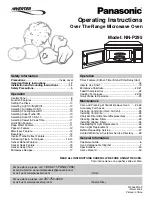 Panasonic NNP295BF - MICROWAVE - 2.0CUFT Operating Instructions Manual preview