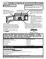 Preview for 58 page of Panasonic NNP295BF - MICROWAVE - 2.0CUFT Operating Instructions Manual