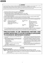 Preview for 2 page of Panasonic NNP994 - MICROWAVE -2.2 CU.FT Service Manual