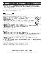 Preview for 4 page of Panasonic NNS255WF - MICROWAVE - 2.0CUFT Operating Instructions Manual