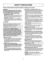 Preview for 8 page of Panasonic NNS262BF - MICROWAVE OVEN/OTR Operating Instructions Manual