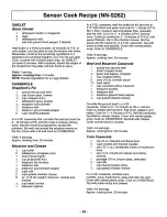 Preview for 20 page of Panasonic NNS262BF - MICROWAVE OVEN/OTR Operating Instructions Manual