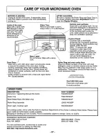 Preview for 28 page of Panasonic NNS262BF - MICROWAVE OVEN/OTR Operating Instructions Manual