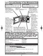 Preview for 24 page of Panasonic NNS334 - MICROWAVE -0.8 CU.FT Operating Instructions Manual