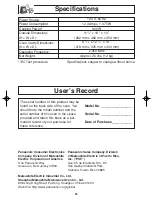 Preview for 28 page of Panasonic NNS334 - MICROWAVE -0.8 CU.FT Operating Instructions Manual