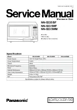 Preview for 1 page of Panasonic NNS335BF - MICROWAVE - 0.8CUFT Service Manual