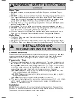 Preview for 5 page of Panasonic NNS504 - MICROWAVE - 1.1 CUFT Operating Instructions Manual