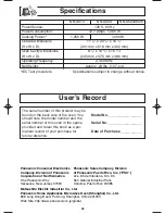 Preview for 28 page of Panasonic NNS504 - MICROWAVE - 1.1 CUFT Operating Instructions Manual