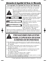 Preview for 30 page of Panasonic NNS504 - MICROWAVE - 1.1 CUFT Operating Instructions Manual