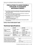 Preview for 2 page of Panasonic NNS586 - MICROWAVE Operating Instructions Manual