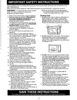 Preview for 4 page of Panasonic NNS586 - MICROWAVE Operating Instructions Manual