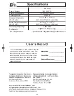 Preview for 29 page of Panasonic NNS624 - MICROWAVE OVEN - 1.2 CU.FT Operating Instructions Manual