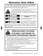 Preview for 2 page of Panasonic NNS635WF - MICROWAVE OVEN 1.2CUFT Operating Instructions Manual