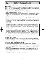 Preview for 7 page of Panasonic NNS635WF - MICROWAVE OVEN 1.2CUFT Operating Instructions Manual