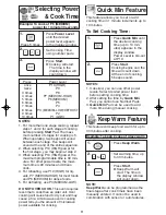 Preview for 13 page of Panasonic NNS635WF - MICROWAVE OVEN 1.2CUFT Operating Instructions Manual