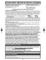 Preview for 54 page of Panasonic NNS635WF - MICROWAVE OVEN 1.2CUFT Operating Instructions Manual