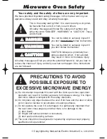 Предварительный просмотр 2 страницы Panasonic NNS754BF - MICROWAVE - 1.6 CUFT Operating Instructions Manual