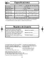 Preview for 60 page of Panasonic NNS924 - MICROWAVE OVEN - 1.6 CU.FT Operating Instructions Manual